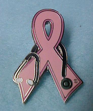 Breast Cancer Pink Ribbon Dr Nurse Stethoscope Pin Tac | eBay