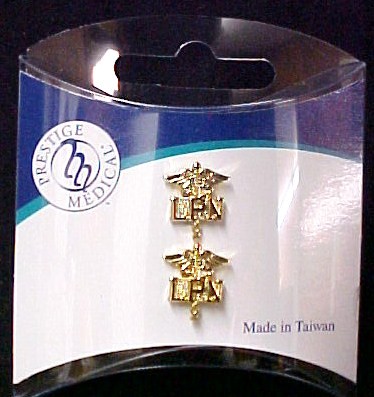 LPN Nurse Pin Caduceus Lapel Collar Cap Tac Set 2 New  