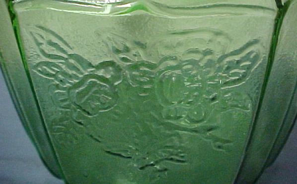 Green Mayfair Depression Glass Cookie Biscuit Jar New  