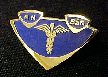 RN Registered Nurse BSN Insignia Emblem Lapel Pin 5003  