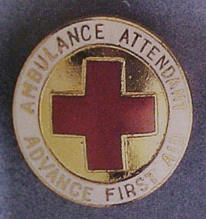 Ambulance Attendant Advance First Aid Insignia Pin 937  