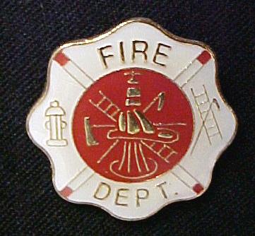 Maltese Cross Fire Department Fireman Lapel Pin Tac New  