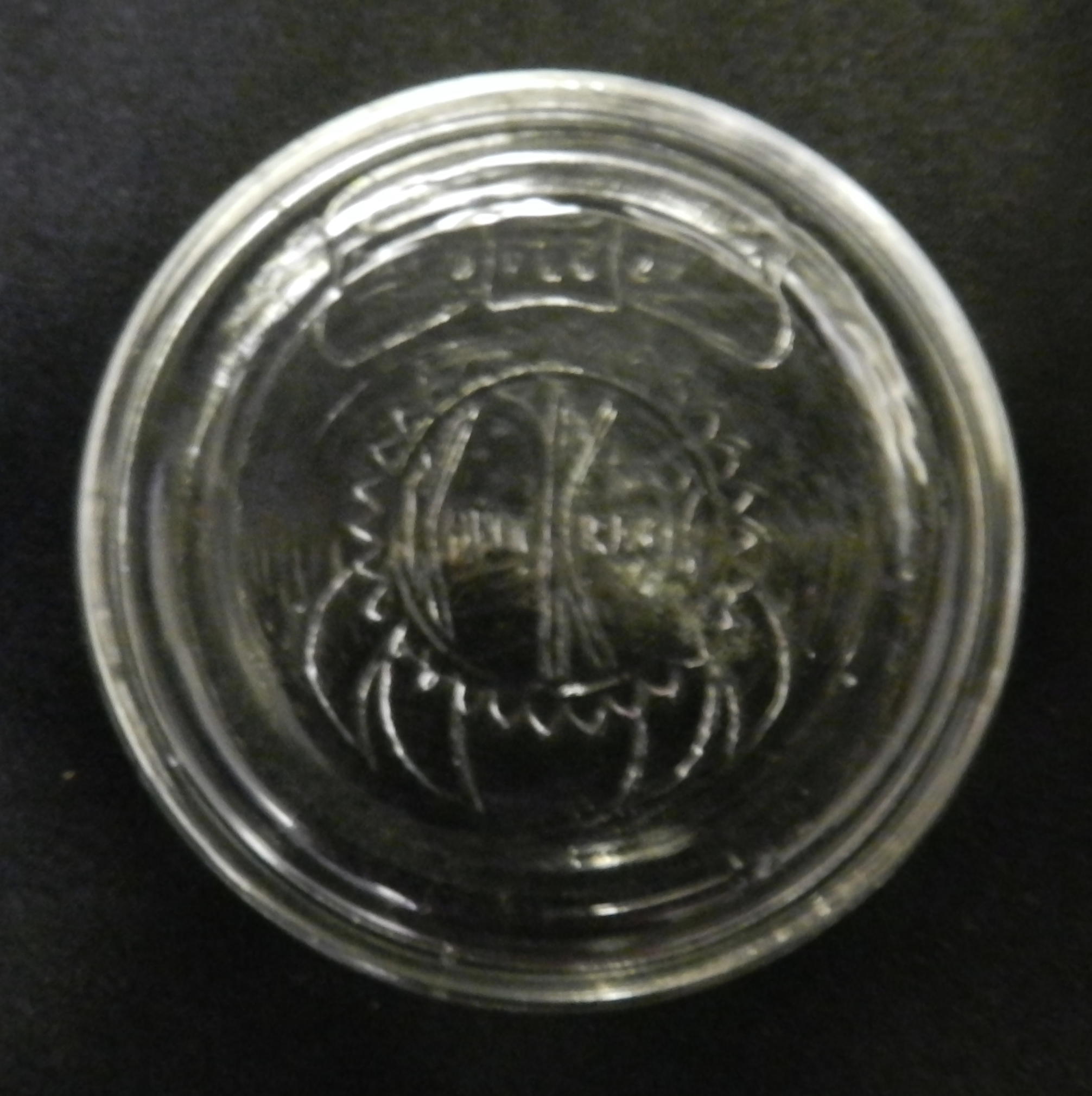 Rare Antique Vintage Kant Krack Clear Glass Canning Fruit Jar Lid 