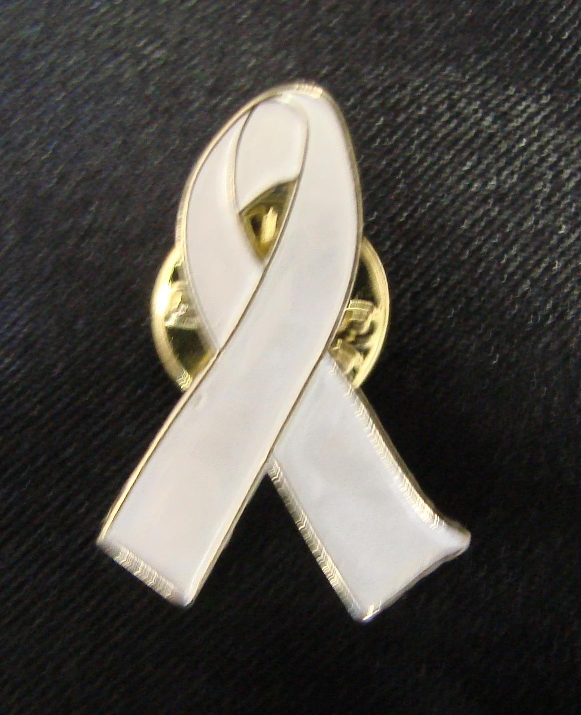 Lung Cancer Awareness Pearl Ribbon Support Pin Tac New | eBay