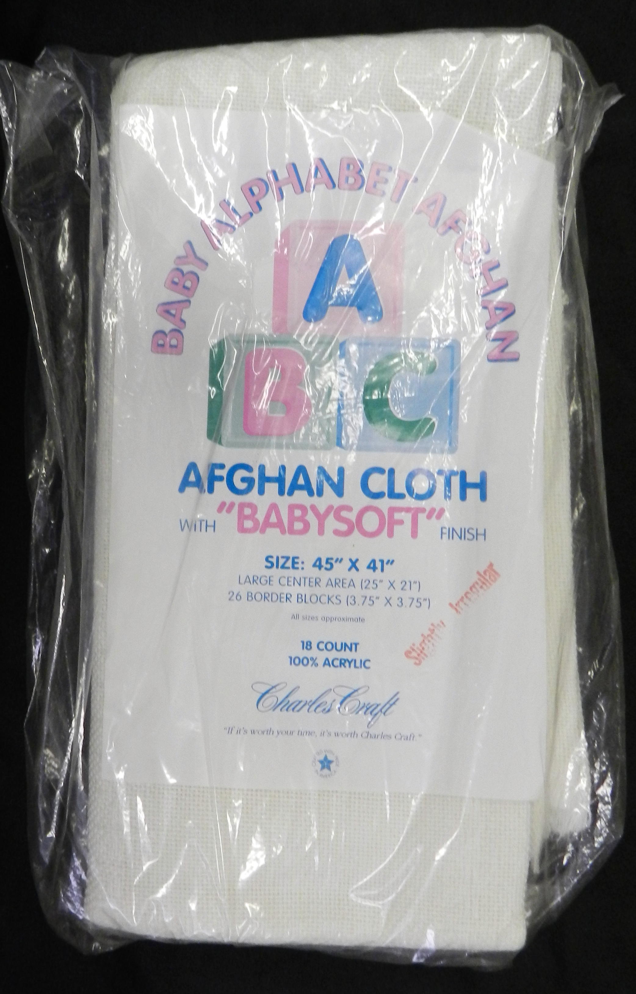 Charles Craft Baby Alphabet Afghan 45 x 41 18 Count Acrylic Blanket ...