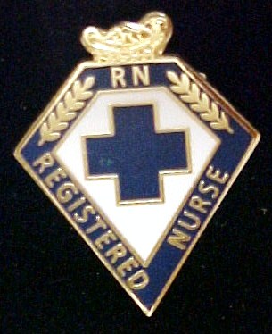  Nurse RN Blue Cross Lamp of Knowledge Graduation Ceremony Pin 