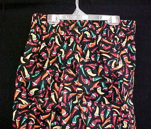 Chef Pants Chili Pepper Santa Hat Drawstring 2XL New 609953347349 