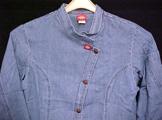 Ladies Chef Coat Denim Jacket CW070107A Dickies L New  