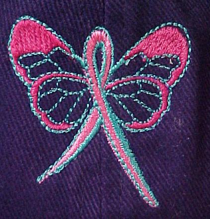 Breast Cancer Butterfly Purple Baseball Hat Cap NWT  