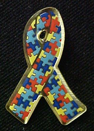 Autism Asperger Awareness Puzzle Ribbon Lapel Pin New