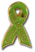 New Lyme Disease Awareness Ribbon Tick Pin Tac Lime  