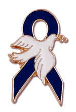 Fibromyalgia Awareness Purple Ribbon White Dove Pin New  