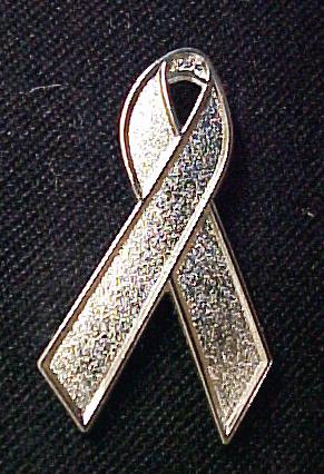 Dyslexia Awareness Silver Ribbon Lapel Pin Tac New