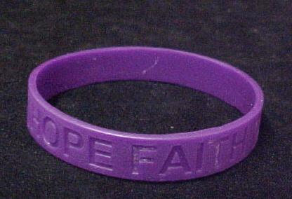 Alzheimers Silicone Awareness Bracelets Purple 6 pc Lot  