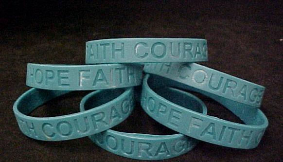 OCD Awareness Support Teal Silicone Bracelets Lot of 6  