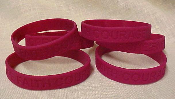 Brain Aneurysm Awareness Silicone Bracelet 6 pc Lot New  